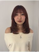 ワンホンレイヤー/ミルクティーブロンド/ダークブルー/表参道