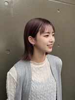 プランツヘアー&nbsp;切りっぱなしボブ×ラベンダーカラー