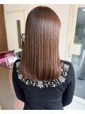 ツヤ感溢れる上品ミディアムストレート美髪髪質改善艶髪艶感