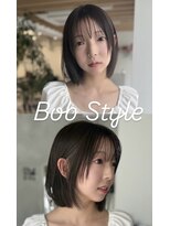 オモチャ(OMOCHA) 韓国切りっぱなしボブ/シースルーバング小顔ヘア
