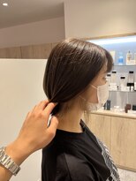 アズールサン 草加西口店(azule-sun)&nbsp;イヤリングカラー×切りっぱなしボブ