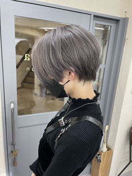 ヴェルダ 池袋店(verda) 前髪なしハンサムショートアッシュグレー*fukuda