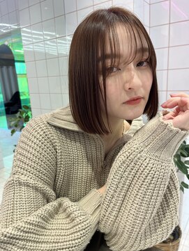 ロンドルーチェ 心斎橋(Lond luce) ダークアッシュ/ミディアムレイヤーカット［髪質改善/縮毛矯正］