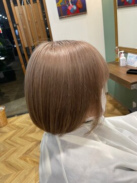 リーフ(Leaf) 前髪/マチルダボブ/ピンクベージュ/インナーグレージュ/武蔵浦和