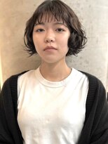 セル(CELL)&nbsp;ボブパーマ　ニュアンスパーマ　カーリー　グレージュカラー