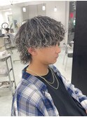 MEN'S HAIR/ダークアッシュ/ニュアンスパーマ/韓国マッシュ