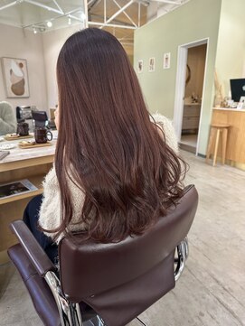 キュオンシア(CUEON. ciea) 艶ロング×ピンクブラウン