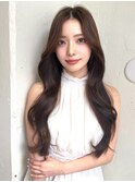 韓国レイヤーロング/韓国風巻き/ブラウンカラー