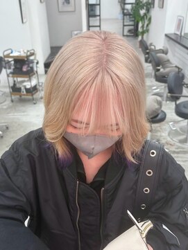 ジルスタジオ(JILL STUDIO) JILL STUDIO　エンドカラー/ミルクティーベージュ×バイオレット