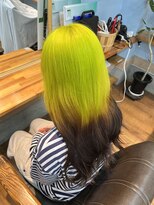 アン ブリーチ(UN BLEACH)&nbsp;【ルーツカラー】ライムグリーン♪