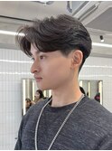 ニュアンスパーマメンズセンターパート
