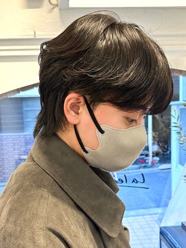 ラレイ ハラジュク(Lalei harajuku) 【白石】シースルーマッシュウルフ韓国メンズヘア原宿学割