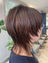 アース 三田南ウッディタウン店(HAIR&MAKE EARTH)&nbsp;大人かわいいウルフレイヤーハイライトカラー脱白髪染め