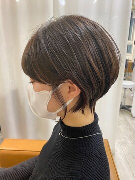 ハノン バイ リンクス 大宮(Hanon by LINKTH) 丸みショート/アースカラー/カーキベージュ/アッシュオリーブ