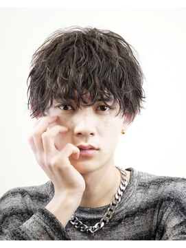 オーシャントーキョーハラジュク(OCEAN TOKYO harajuku) ナチュラル波巻きパーマツーブロック爽やかビジネスショート