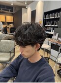 MEN’S HAIR/サーフカール/刈り上げセンターパート/船橋