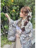 編みおろし 卒業式 袴 &nbsp;和装ヘア