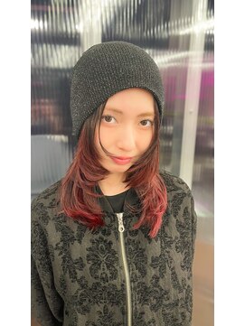 キジ(KIJI) フェイスレイヤー/レイヤー/ワインレッド/チェリーレッド