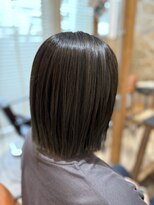ヘアリゾート バルボア アイランド(hair resort Balboa Island)&nbsp;パツンボブ×ハイライトグレージュ