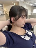 ワンホンレイヤー/ミルクティーブロンド/ダークブルー/一宮