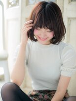 モッズヘア 福岡天神店&nbsp;mod's天神/黒髪ダークアッシュハッシュカットAラインボブパーマj