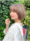 【juice阿部展大】ミルクティーベージュ×丸みショートボブ☆