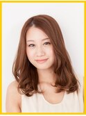 イエローブラウンを少し暗めで/ローレイヤーを巻いて仕上げる