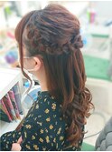 編込みハーフアップヘア☆+゜