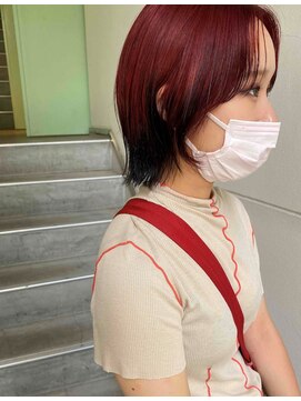 バローチェ(Barouche) 【Barouche/中島綾子】　ウルフカット　ボルドー　堀江