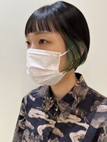 ハイプ(HYPE)&nbsp;【藤沢/辻堂】グリーン/イヤリング/ショートボブ/インナーカラー