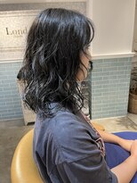 ロンド シャルム 吉祥寺(Lond charme)&nbsp;黒髪風グレージュ前髪パーマミディ