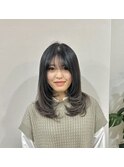 レイヤーカット×グラデーションカラー