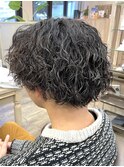 アッシュブラック/カルマパーマ/ベリーショート/鎌取/中村郁未
