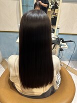 ロンドルーチェ 心斎橋(Lond luce)&nbsp;ダークアッシュ/ミディアムレイヤーカット［髪質改善/縮毛矯正］