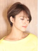 小顔美髪シアーカラーカールショートセミディ姫カット