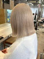 サンク 原宿 表参道(cinq)&nbsp;ラベンダーベージュピンクベージュブリーチカラー顔周りレイヤー