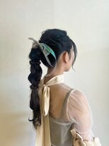 リム(Limb)&nbsp;【韓国ヘア】お呼ばれヘア　編み下ろし　リボン