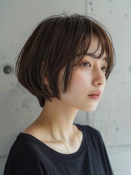 レヴ 草加店(LEV.) イメチェン　外はね　ボブ　美髪　ワイドバング　ブルーブラック