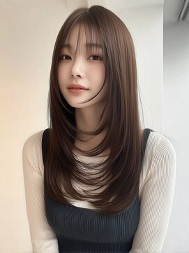 ロイオブジゼル(roi of GiseL) レイヤーカット 顔周りカット シースルーバング 艶感 20代30代