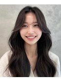 髪質改善艶髪愛され韓国風前髪カット 小顔梅田