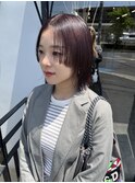 顔まわりカット　ウルフボブ　きりっぱなし