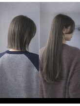 瞳の色まで引き立てる色彩設計。色落ちまで計算した透明感ダブルカラー [千葉駅/髪質改善] 