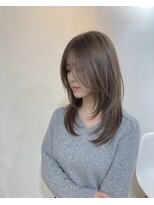 ヘアースタジオ ゼン カロン(Hair studio Zen kalon)&nbsp;くびれレイヤーカット/髪質改善/オリーブベージュ20代30代