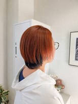 トキ(TOKI) オレンジ×ブラックのインナーボブ