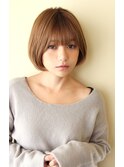 30代40代人気 お手入れ簡単丸みが可愛いボブ