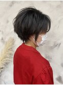 透け感ショート