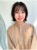 【なかじま ひびき】黒髪ワンレン外ハネボブ