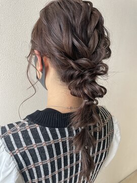 オウルヘアー(Owl hair) 編みおろしアレンジ/ロング/二次会ヘア