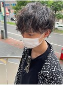 波巻きパーマ