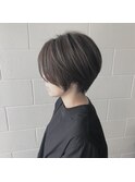 ショート×アッシュベージュ《ショート/堅田美容室/髪質改善》